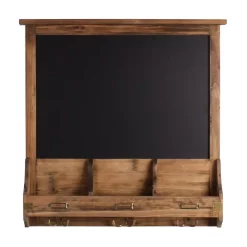 Memo Boards Kate And Laurel Stallard Rustic Brown Multi Function Chalkboard Memo Board