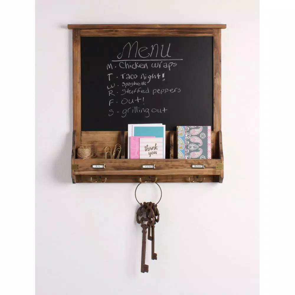 Memo Boards Kate And Laurel Stallard Rustic Brown Multi Function Chalkboard Memo Board 4 Memo Boards Kate And Laurel Stallard Rustic Brown Multi Function Chalkboard Memo Board - Image 2