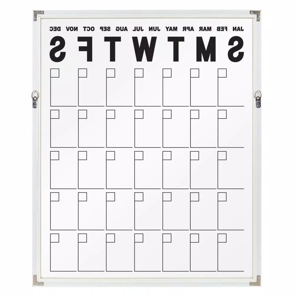 Memo Boards Kate And Laurel Calter White Acrylic Monthly Calendar Memo Board 6 Memo Boards Kate And Laurel Calter White Acrylic Monthly Calendar Memo Board - Image 4