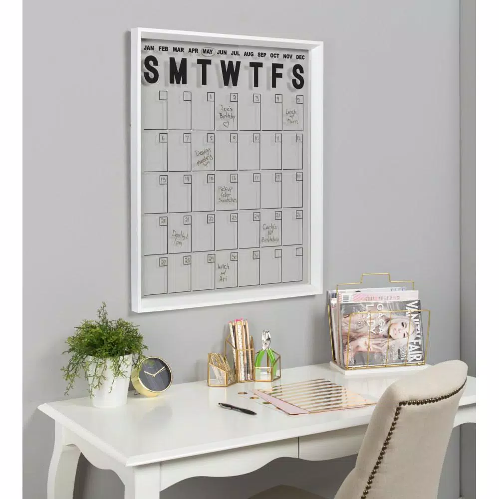Memo Boards Kate And Laurel Calter White Acrylic Monthly Calendar Memo Board 7 Memo Boards Kate And Laurel Calter White Acrylic Monthly Calendar Memo Board - Image 5