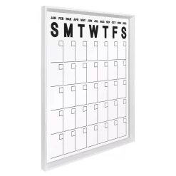 Memo Boards Kate And Laurel Calter White Acrylic Monthly Calendar Memo Board