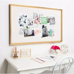 Memo Boards Kate And Laurel Calter Gold Fabric Pinboard Memo Board -SAFAVIEH Shop kate and laurel memo boards 214709 31 1000