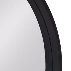 Wall Mirrors Kate And Laurel Medium Round Black Contemporary Mirror (25.59 In. H X 25.59 In. W) -SAFAVIEH Shop kate and laurel wall mirrors 213122 4f 1000
