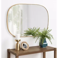 Wall Mirrors Kate And Laurel Medium Oval Gold Art Deco Mirror (35.5 In. H X 23.75 In. W) -SAFAVIEH Shop kate and laurel wall mirrors 213578 31 1000