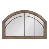 Wall Mirrors Kate And Laurel Medium Arch Rustic Brown American Colonial Mirror (24 In. H X 36 In. W)