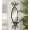 Wall Accents LITTON LANE 25 In. New Traditional Wall Candle Sconce With Elliptical Mirror -SAFAVIEH Shop litton lane candle holders 93739 64 1000