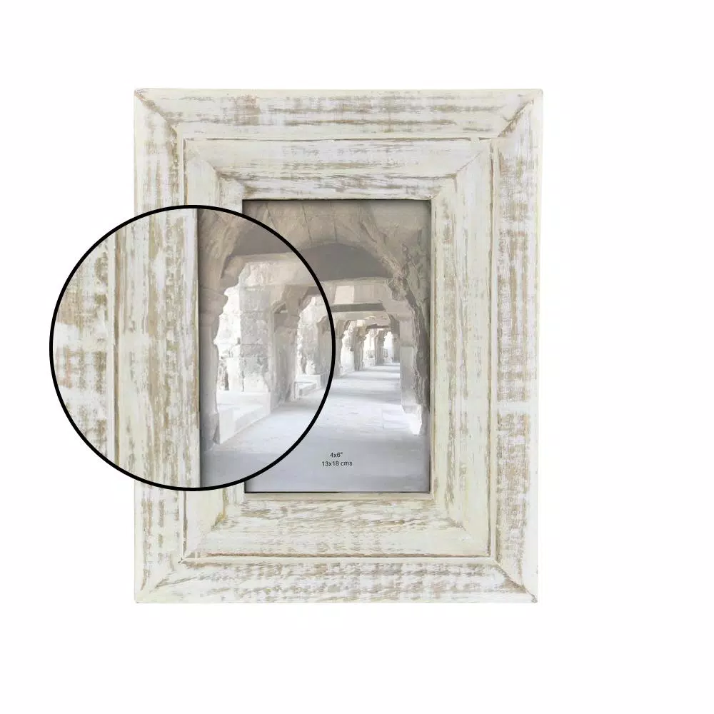 Picture Frames LITTON LANE 1-Opening 7 In. X 9 In. White Patina Picture Frame 5 Picture Frames LITTON LANE 1-Opening 7 In. X 9 In. White Patina Picture Frame - Image 3