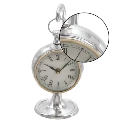 Table Clocks LITTON LANE 11 In. X 5 In. Classic Aluminum Round Table Clock -SAFAVIEH Shop litton lane table clocks 30645 4f 1000