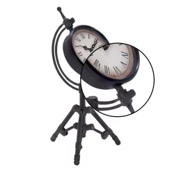 Table Clocks LITTON LANE Classical 14 In. X 7 In. Rusted Black Iron Tripod Table Clock -SAFAVIEH Shop litton lane table clocks 51634 4f 1000
