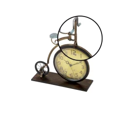 Table Clocks LITTON LANE 13 In. X 12 In. Brown And Tan Vintage-Style Bicycle Table Clock -SAFAVIEH Shop litton lane table clocks 65817 4f 1000