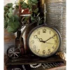 Table Clocks LITTON LANE 13 In. X 12 In. Brown And Tan Vintage-Style Bicycle Table Clock -SAFAVIEH Shop litton lane table clocks 65817 64 1000