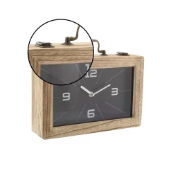 Table Clocks LITTON LANE 8 In. X 12 In. Vintage Brown And Black Rectangular Wooden Clock Box -SAFAVIEH Shop litton lane table clocks 85253 4f 1000