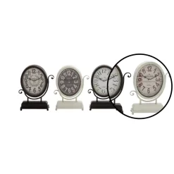 Table Clocks LITTON LANE 12 In. X 9 In. Oval International Caf Desk Clocks (Set Of 4) -SAFAVIEH Shop litton lane table clocks 92206 4f 1000