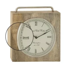 Table Clocks LITTON LANE 11 In. X 10 In. Rustic Wood And Iron Brown Square Table Clock 7 Table Clocks LITTON LANE 11 In. X 10 In. Rustic Wood And Iron Brown Square Table Clock -SAFAVIEH Shop litton lane table clocks 94430 4f 1000