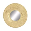 Wall Mirrors LITTON LANE Medium Round Gold Contemporary Mirror (32 In. H X 32 In. W)