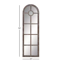Wall Mirrors LITTON LANE Oversized Arch Distressed Brown Mirror (72 In. H X 23 In. W) -SAFAVIEH Shop litton lane wall mirrors 66730 1f 1000