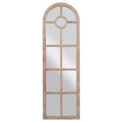 Wall Mirrors LITTON LANE Oversized Arch Distressed Brown Mirror (72 In. H X 23 In. W)
