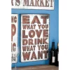 Wall Signs LITTON LANE 14 In. X 21 In. Pop Arts “Eat What You Love” Brown Metal Wall Sign