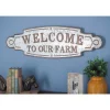 Wall Signs LITTON LANE 36 In. X 11 In. “Welcome To Our Farm” Metal Wall Sign -SAFAVIEH Shop litton lane wall signs 59451 64 1000