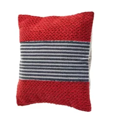 Throw Pillows LR Home Bright Red 20 In. X 20 In. Striped Throw Pillow -SAFAVIEH Shop lr home throw pillows pillo07428rblffpl 4f 1000