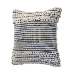 Throw Pillows LR Home Crest Navy Blue / Ivory Abstract Textured Cozy Poly-Fill 18 In. X 18 In. Throw Pillow -SAFAVIEH Shop lr home throw pillows pillo07435bloiipl 4f 1000