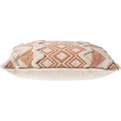 Throw Pillows LR Home 36 In. X 14 In. Orange/Cream Tufted Geometric Burnt Cotton Standard Throw Pillow -SAFAVIEH Shop lr home throw pillows pillo07440gol1230 4f 1000