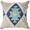 Throw Pillows LR Home 20 In. X 20 In. Off White/Blue Tufted Winter Paradise Southwest Standard Throw Pillow 2 Throw Pillows LR Home 20 In. X 20 In. Off White/Blue Tufted Winter Paradise Southwest Standard Throw Pillow -SAFAVIEH Shop lr home throw pillows pillo07444vinffpl 64 1000