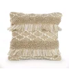 Throw Pillows LR Home 20 In. X 20 In. Rustic Beige/White Neutral Fringe Geometric Standard Throw Pillow