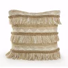 Throw Pillows LR Home Fringe 20 In. X 20 In. Beige/White Neutral Polyester Standard Throw Pillow