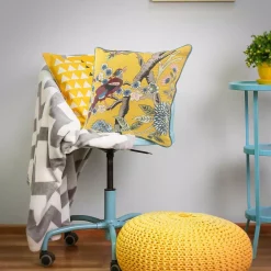 Throw Pillows LR Home Scenic Yellow Floral Birds Soft Poly-Fill 20in. X 20 In. Throw Pillow 21 Throw Pillows LR Home Scenic Yellow Floral Birds Soft Poly-Fill 20in. X 20 In. Throw Pillow -SAFAVIEH Shop lr home throw pillows pillo07494mltffpl 31 1000