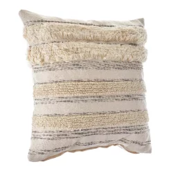 Throw Pillows LR Resources Zanthia Cream / Gray / Gold Striped Hypoallergenic Polyester 20 In. X 20 In. Throw Pillow -SAFAVIEH Shop lr resources throw pillows pillo07321bknffpl 4f 1000