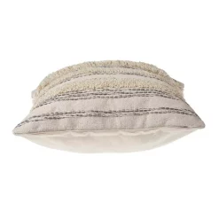 Throw Pillows LR Resources Zanthia Cream / Gray / Gold Striped Hypoallergenic Polyester 20 In. X 20 In. Throw Pillow -SAFAVIEH Shop lr resources throw pillows pillo07321bknffpl c3 1000