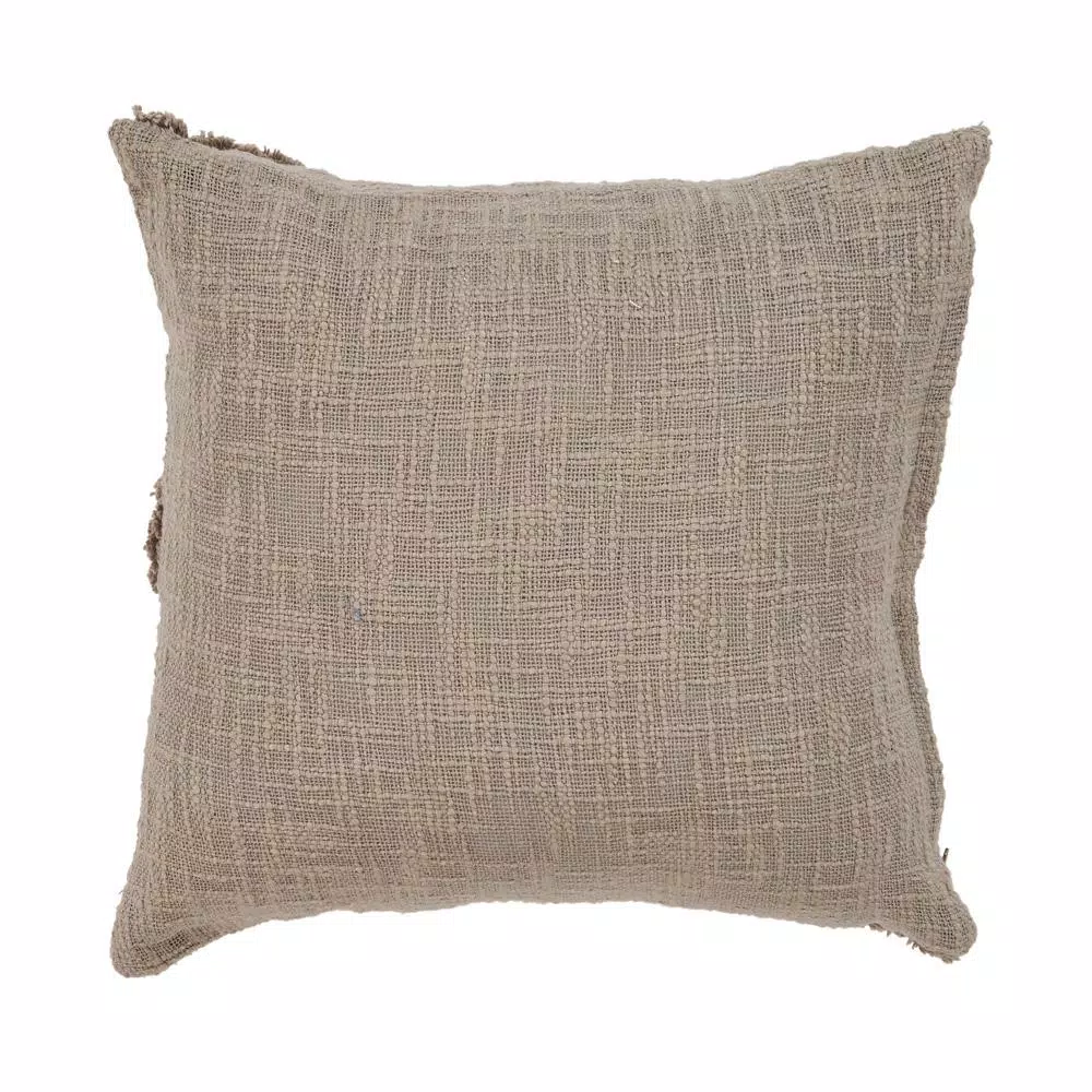 Throw Pillows LR Resources Understated Taupe Solid Hypoallergenic Polyester 20 In. X 20 In. Throw Pillow 5 Throw Pillows LR Resources Understated Taupe Solid Hypoallergenic Polyester 20 In. X 20 In. Throw Pillow - Image 3
