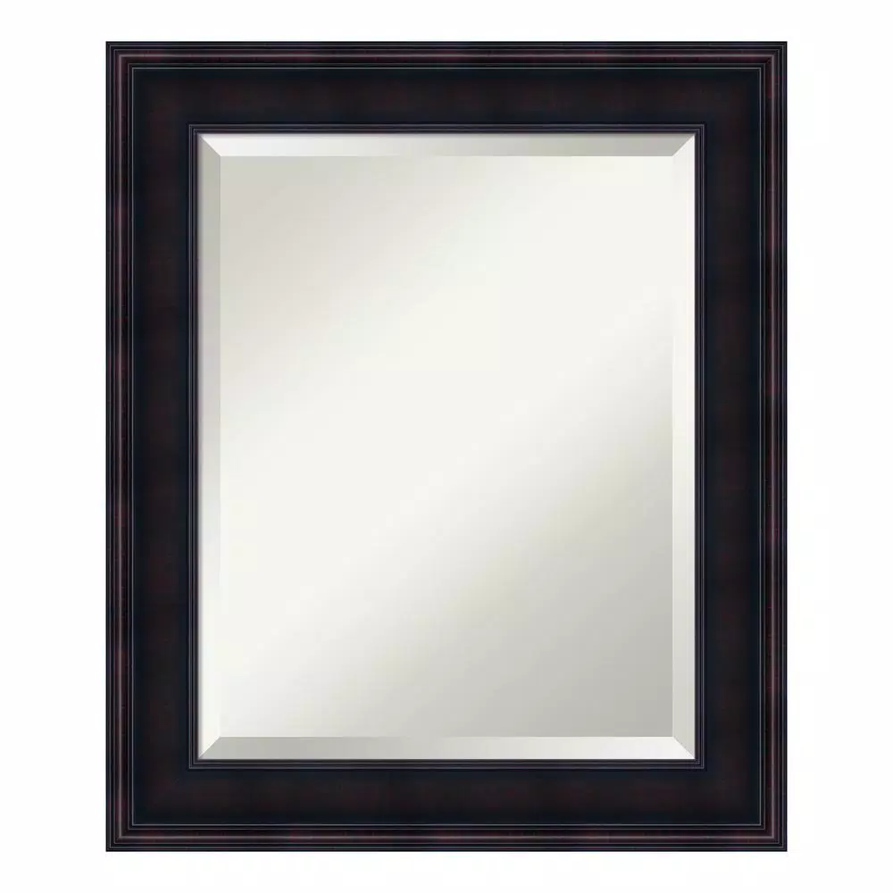 Mirrors Amanti Art Annatto 21 In. W X 25 In. H Framed Rectangular Beveled Edge Bathroom Vanity Mirror In Mahogany 6 Mirrors Amanti Art Annatto 21 In. W X 25 In. H Framed Rectangular Beveled Edge Bathroom Vanity Mirror In Mahogany - Image 4