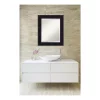 Mirrors Amanti Art Annatto 21 In. W X 25 In. H Framed Rectangular Beveled Edge Bathroom Vanity Mirror In Mahogany