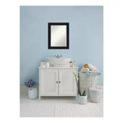 Mirrors Amanti Art Annatto 23 In. W X 29 In. H Framed Rectangular Beveled Edge Bathroom Vanity Mirror In Mahogany -SAFAVIEH Shop mahogany amanti art mirrors dsw4016456 31 1000