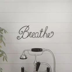 Wall Signs Lavish Home “Breathe” Decorative Metal Cutout Wall Sign 17 Wall Signs Lavish Home “Breathe” Decorative Metal Cutout Wall Sign -SAFAVIEH Shop matte black lavish home wall signs hw0200058 31 1000