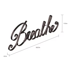 Wall Signs Lavish Home “Breathe” Decorative Metal Cutout Wall Sign 11 Wall Signs Lavish Home “Breathe” Decorative Metal Cutout Wall Sign -SAFAVIEH Shop matte black lavish home wall signs hw0200058 c3 1000