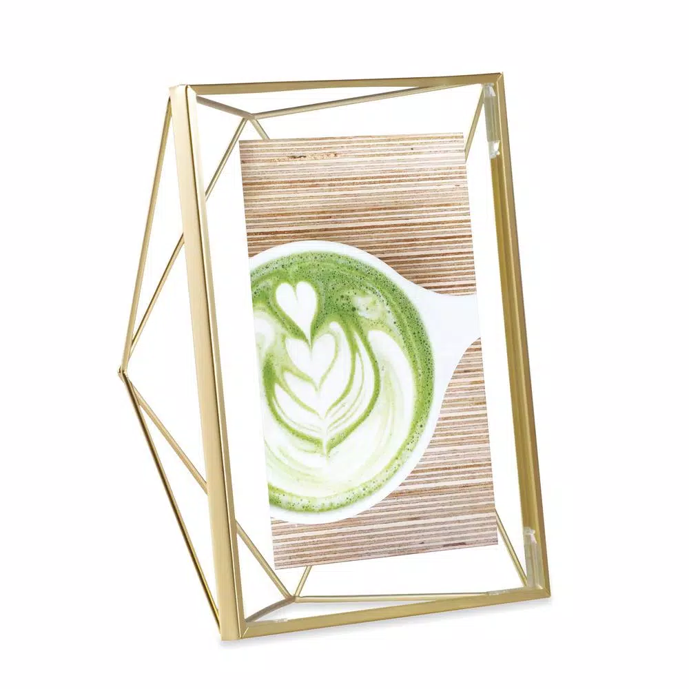 Picture Frames Umbra Prisma 5 In. X 7 In. Brass Matte Picture Frame 6 Picture Frames Umbra Prisma 5 In. X 7 In. Brass Matte Picture Frame - Image 4