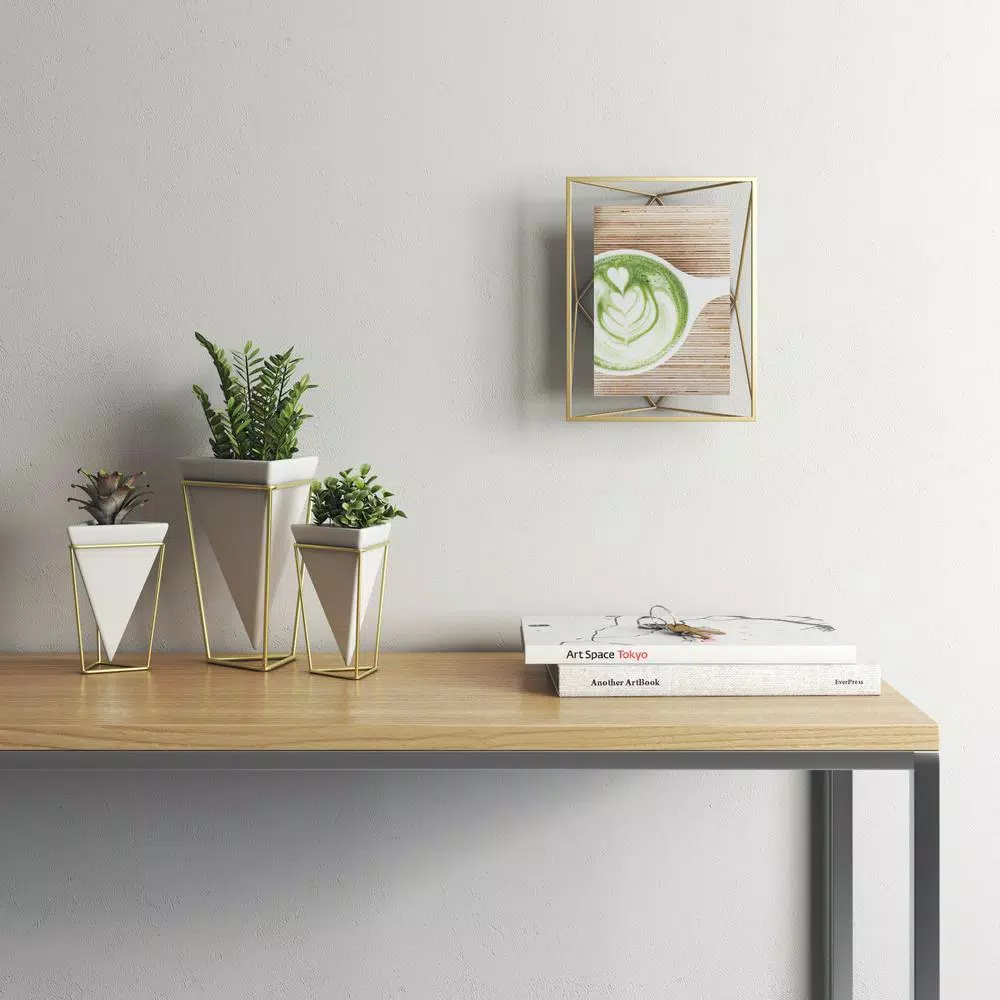 Picture Frames Umbra Prisma 5 In. X 7 In. Brass Matte Picture Frame 8 Picture Frames Umbra Prisma 5 In. X 7 In. Brass Matte Picture Frame - Image 6