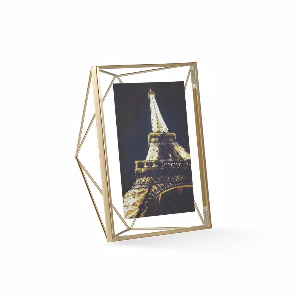 Picture Frames Umbra Prisma 5 In. X 7 In. Brass Matte Picture Frame 5 Picture Frames Umbra Prisma 5 In. X 7 In. Brass Matte Picture Frame - Image 3