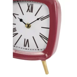 LITTON LANE Square Mauve, White And Blue Metal Table Clocks With Retractable Stands And Gold Feet (Set Of 3) -SAFAVIEH Shop mauve white and blue litton lane table clocks 46420 4f 1000