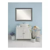 Mirrors Amanti Art Quick 46 In. W X 36 In. H Framed Rectangular Beveled Edge Bathroom Vanity Mirror In Metallic Silver -SAFAVIEH Shop metallic silver amanti art mirrors dsw3940065 64 1000