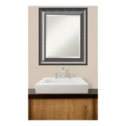 Mirrors Amanti Art Quick Metallic Silver Scoop Wood 22 In. W X 26 In. H Single Contemporary Bathroom Vanity Mirror 11 Mirrors Amanti Art Quick Metallic Silver Scoop Wood 22 In. W X 26 In. H Single Contemporary Bathroom Vanity Mirror -SAFAVIEH Shop metallic silver amanti art mirrors dsw3942035 44 1000