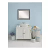 Mirrors Amanti Art Quick 34 In. W X 28 In. H Framed Rectangular Beveled Edge Bathroom Vanity Mirror In Metallic Silver -SAFAVIEH Shop metallic silver amanti art mirrors dsw3942036 64 1000