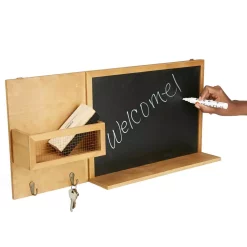 Memo Boards Mind Reader Brown Wall Mount Chalk Memo Board Entrance Organizer Rack -SAFAVIEH Shop mind reader memo boards chalkent brn c3 1000