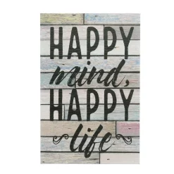 Wall Signs Stonebriar Collection 15 In. X 10 In. Happy Mind Wooden Wall Art -SAFAVIEH Shop mulit stonebriar collection wall signs sb 6155a 44 1000