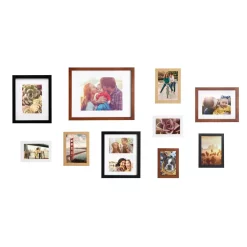 Kate And Laurel Gallery Multi/Brown Picture Frames (Set Of 10)