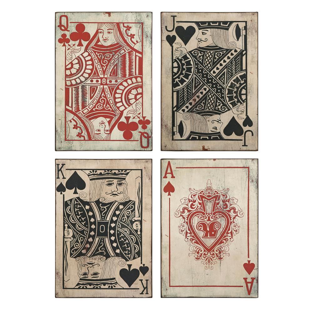 IMAX Leonato 18 in. H x 12.75 in. W Iron Playing Card Wall Decor (Set of 4) Decorative Letters IMAX Leonato 18 In. H X 12.75 In. W Iron Playing Card Wall Decor (Set Of 4) -SAFAVIEH Shop multi color imax decorative letters 97028 4 64 1000
