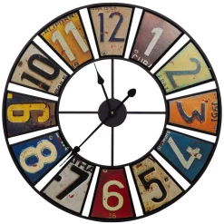 Wall Clocks Pinnacle Vintage License Plates Multi-Color Clock 11 Wall Clocks Pinnacle Vintage License Plates Multi-Color Clock -SAFAVIEH Shop multi color pinnacle wall clocks 18fp1435e 4f 1000